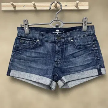 7 for all mankind 숏 팬츠 다크 데님 27