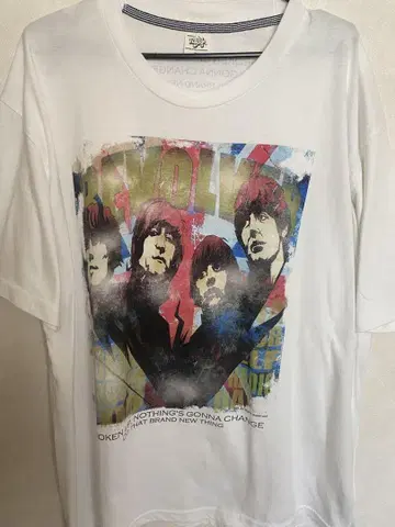 Beatles revolver 그래픽 티셔츠 화이트
