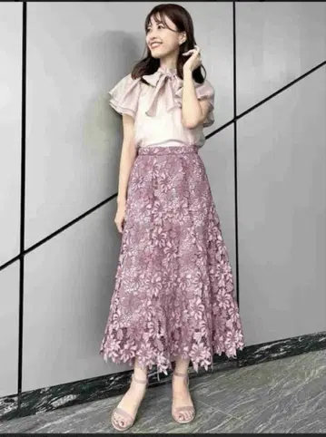 스윙글 레이스 플레어 스커트 그라데이션 스커트