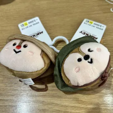한국 디즈니 다이소 칩과 데일 봉제 인형 마스코트 키링