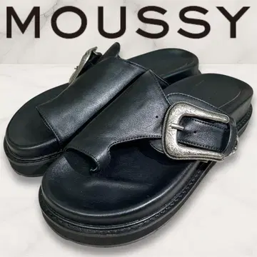 MOUSSY 버클이 달린 플립플랍 샌들 블랙 샌들