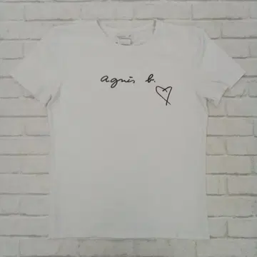 G142 agnes b. 애니에스 베 하트 로고 티셔츠 0 XS