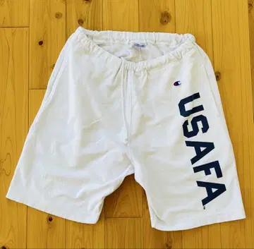 챔피온 USAF 로고 화이트 숏 팬츠 L