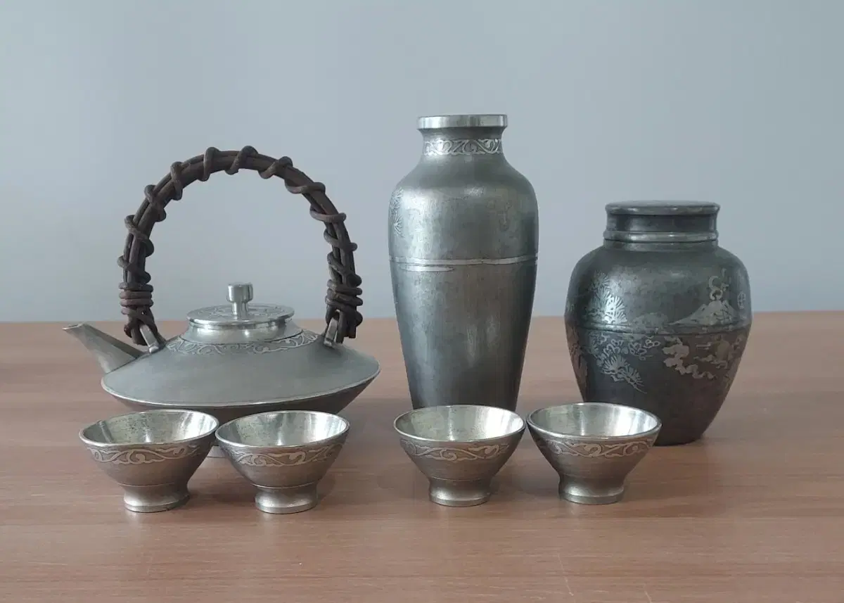 Pewter Kettle Teacup Tea Container Bulk