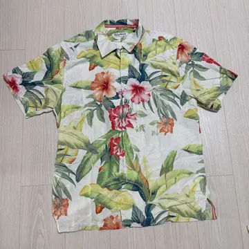 Tommy Bahama 플라워 프린트 알로하 셔츠 M