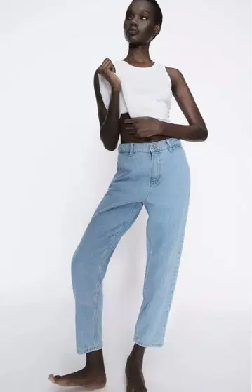 ZARA 자라 Z1975 캐럿 미드 라이즈 청바지 데님