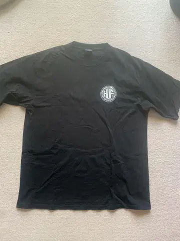 HUF 하프 REGIONAL WASHED TEE 티셔츠 블랙 L