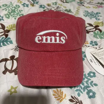 한국 emis 로고 캡 새상품 정품 레드