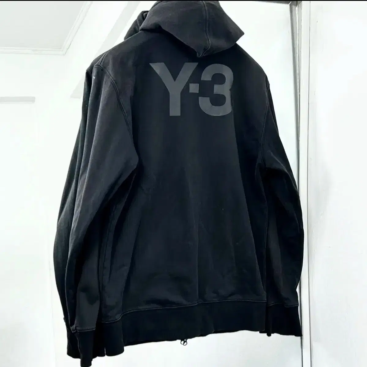[S][95] Y-3 Yohji Yamamoto Big Logo Two-Way Hooded Zip-Up