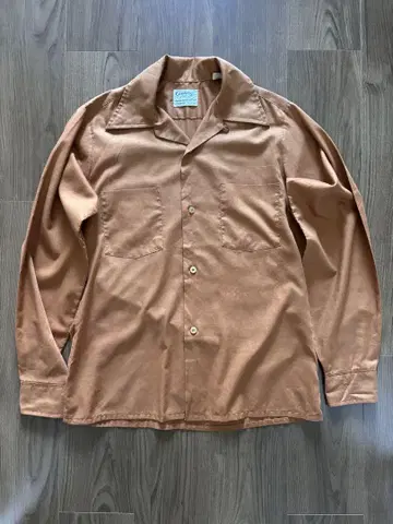 70s van husen 오픈 카라 셔츠