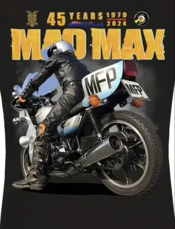 MAD MAX 45주년 기념 헬스장 구스 티셔츠 2 XL 사이즈