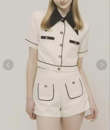 바이컬러 썸머 자켓 셋업 / Bi-Color Short-Pants