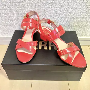 고급 LERRE 레레 네온 컬러 스트랩 샌들 22.5cm 정도