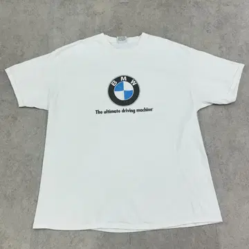 USA제 BMW 로고 엠블럼 상의 티셔츠 구제 의류 화이트 흰색 XL