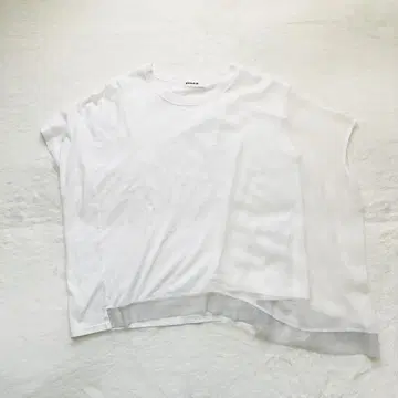 zucca 주카 메쉬 도킹 프렌치 슬리브 티셔츠