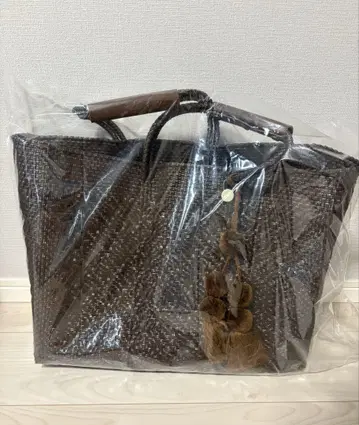 미사용 새상품 Letra 레트라 메르카도 백 바스켓백 브라운 L