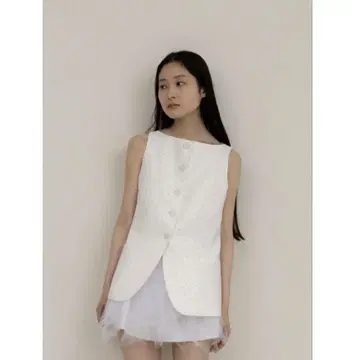 정품 bibiy JEWEL VEST 화이트