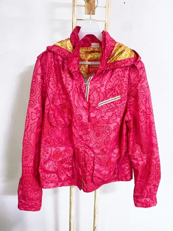 (Women's Size 42) Oilily Multi-Logo Hooded Windbreaker Jacket