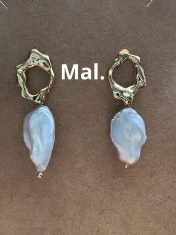 Mal. 미사용 새상품 담수 진주 귀걸이