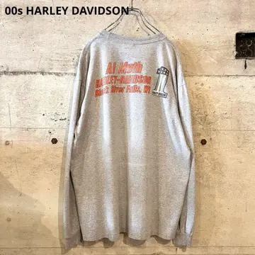 00s HARLEY DAVIDSON 할리 롱 T 티셔츠 포켓 T