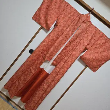 순수 실크 이중 기모노