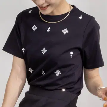 새상품 노리즈 비쥬 티셔츠 블랙 사이즈 38