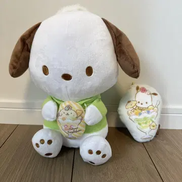 산리오 제일복권 포차코 봉제 인형 쿠션 마스코트 세트