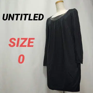 UNTITLED 원피스 비쥬 큐빅 블랙