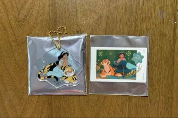 디즈니 오마이 카페 알라딘 아크릴 키링 스티커