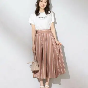 미인 백화 Feroux 스트라이프 스커트 원피스 온워드 카시야마 롱
