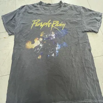Purple Rain 빈티지 티셔츠 다크 그레이