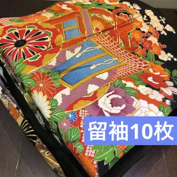 기모노 묶음 판매 전통 예복 기모노 10장 [리메이크 소재]