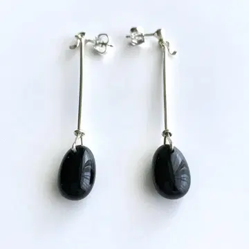 조지 젠슨 듀 드롭 귀걸이 롱 블랙 오닉스 톨
