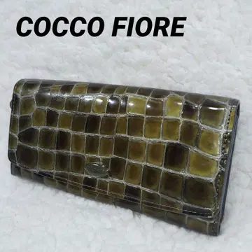 COCCO FIORE 코코 피오레 장지갑 그린 카키 여성용