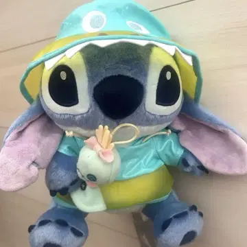스티치 디즈니 스토어 레인 봉제 인형 새상품 레인코트