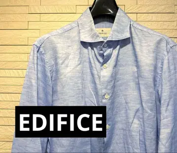 EDIFICE 에디피스 코튼 린넨 긴팔 셔츠 라이트 블루 46 M