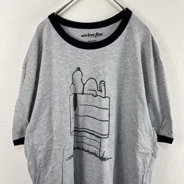 USA 구제 의류 00s 스누피 SNOOPY 링거 넥 티셔츠