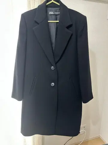 자라 블랙 체스터 코트 M