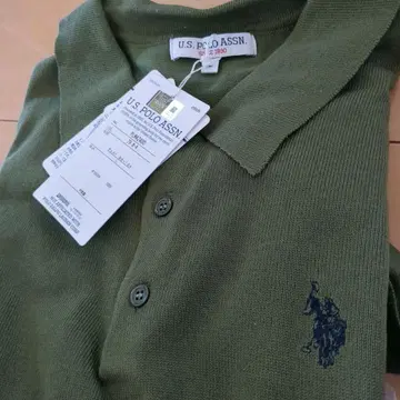 U.S. POLO ASSN. 반팔 폴로 셔츠 L 사이즈 올리브 그린