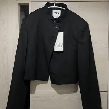 자라 버튼 크롭 자켓
