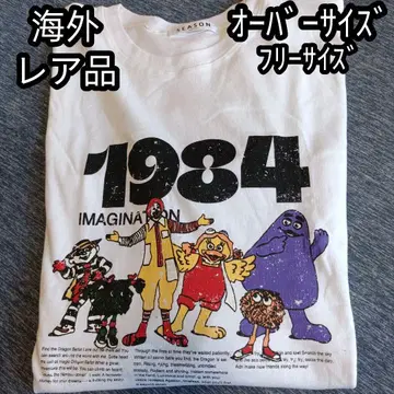 한국 맥도날드 오버 사이즈 티셔츠 1984 패러디 티셔츠