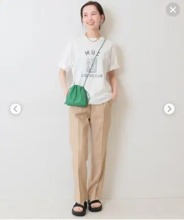 SLOBE IENA 린넨 핀턱 세미 플레어 팬츠 이지 팬츠