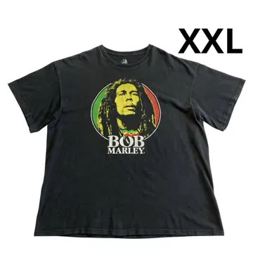 ZION BOB MARLEY 티셔츠 XXL 블랙 포토 프린트 레게