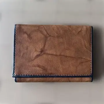 브라운 3단 폴더형 지갑 ID 카드 포켓 부착 made in USA