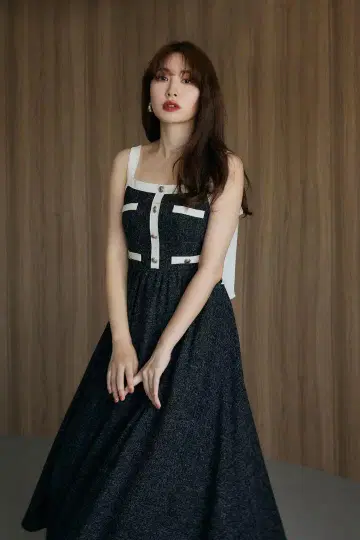 헤르립토 베로나 트위드 롱 드레스