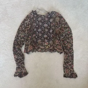 빈티지 인도 면 블라우스 핸드메이드 vintage