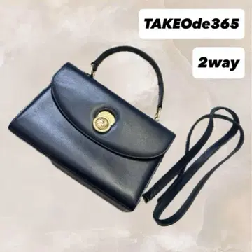 TAKEO de 365 타케오니시다 네이비 금장 장식 2way 핸드백