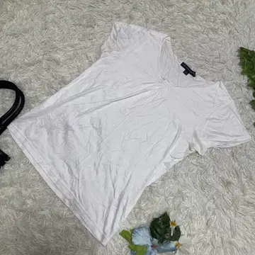 새상품급 346 브룩스브라더스 반팔 티셔츠 화이트 여성용 심플 M