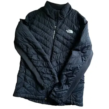The North Face 블랙 퀼팅 자켓