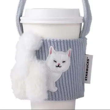 스타벅스 STARBUCKS 고양이 드링크 홀더 파랑